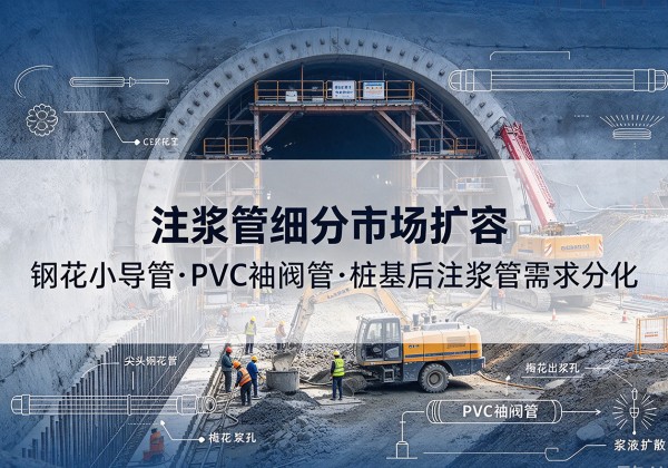 沅江注浆管细分市场扩容，隧道钢花小导管、PVC 袖阀管、桩基后注浆管需求分化